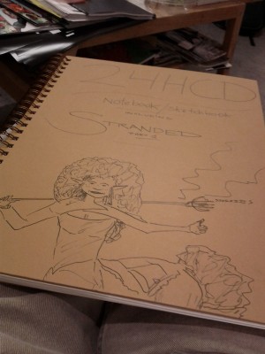 my 24 hour comic ... in my lap