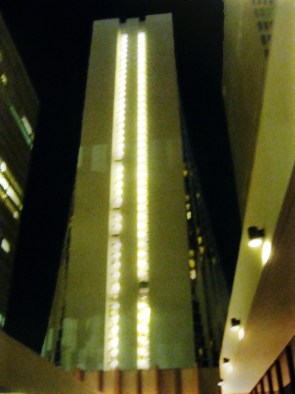 marriot marquis at night